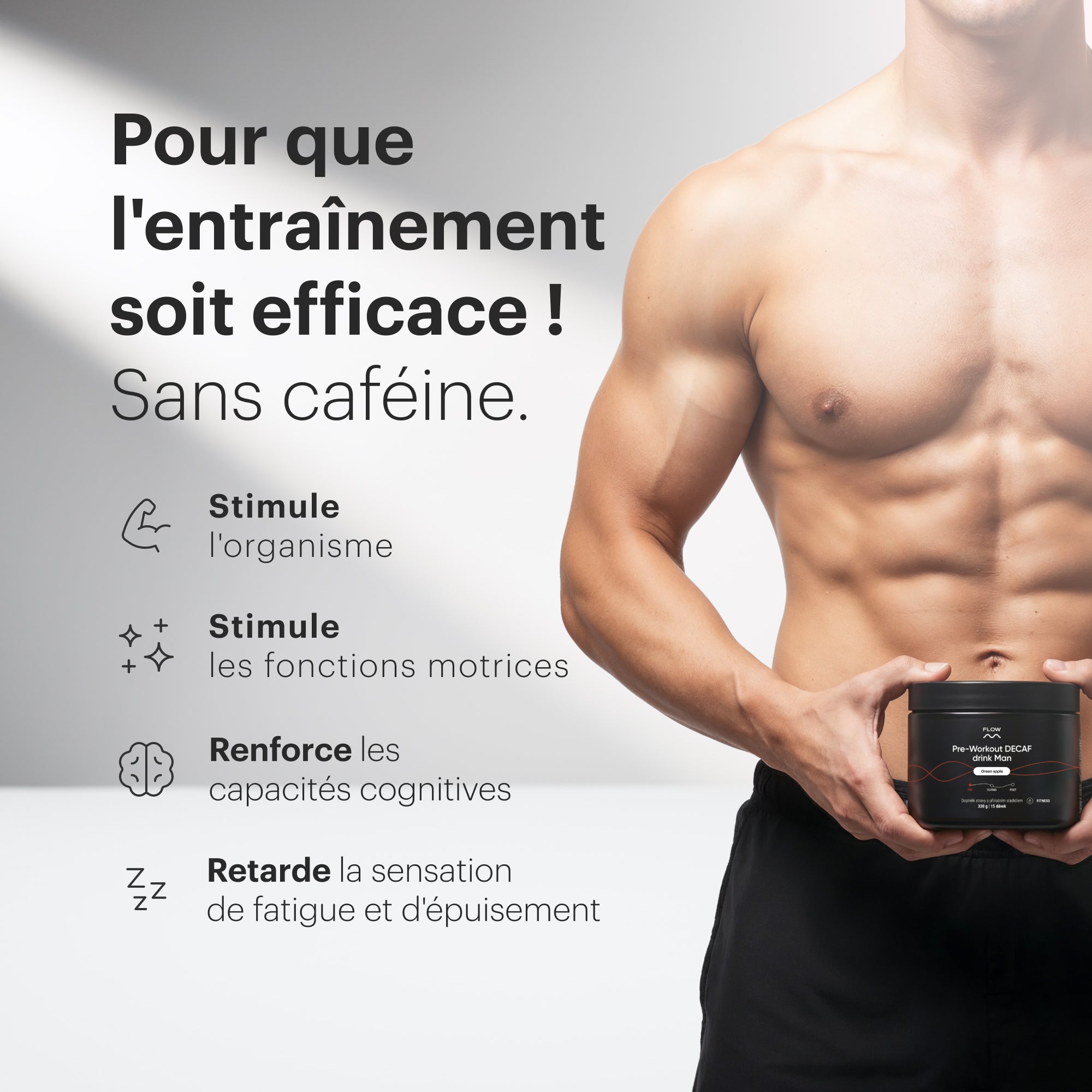 Pre-Workout Homme Decaf - Pomme verte